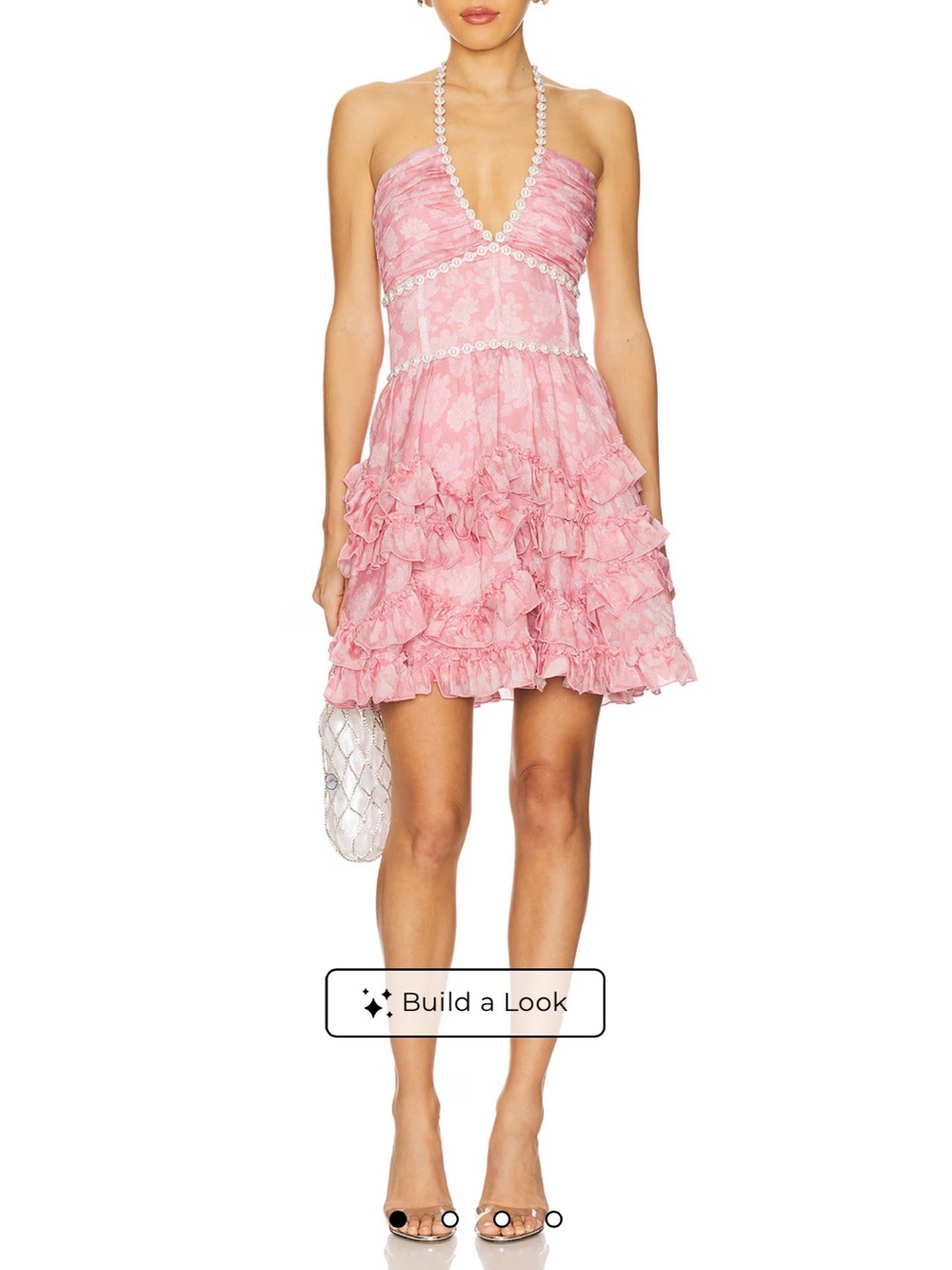 V Chapman Ruffled Pink Dress NWT